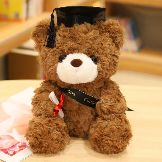 Cute Graduation Bear Gift Brown Black Hat PillowNap