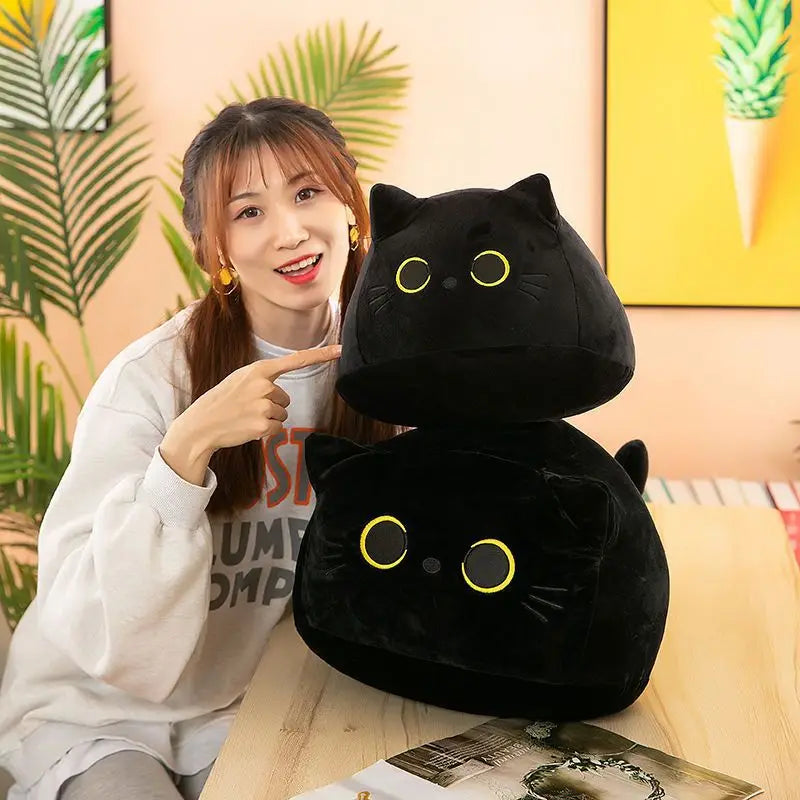 Black Cat Stuffed Animal Pillow PillowNap