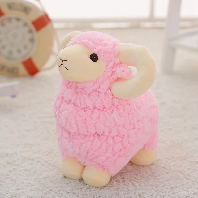 Goat Stuffed Animal Pink PillowNap