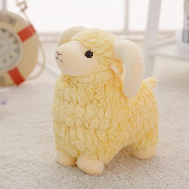 Goat Stuffed Animal Yellow PillowNap