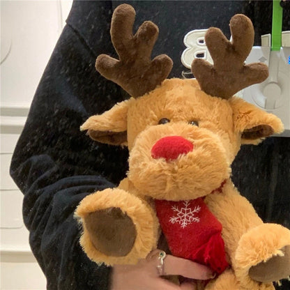 Christmas Decoration Reindeer Stuffed Animal Plush Doll PillowNap