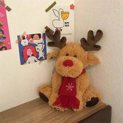 Christmas Decoration Reindeer Stuffed Animal Plush Doll PillowNap