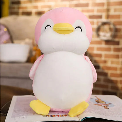 Squishy Penguin Plush Toy Pink PillowNap