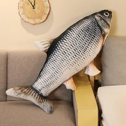 3D Realistic Gold Fish Plush Grass Carp PillowNap