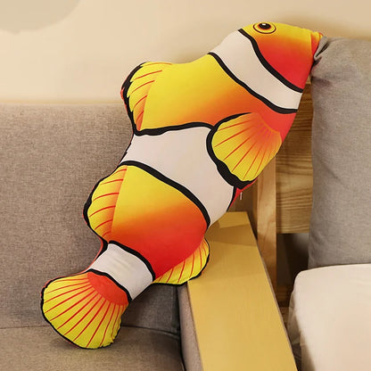 3D Realistic Gold Fish Plush Clownfish PillowNap