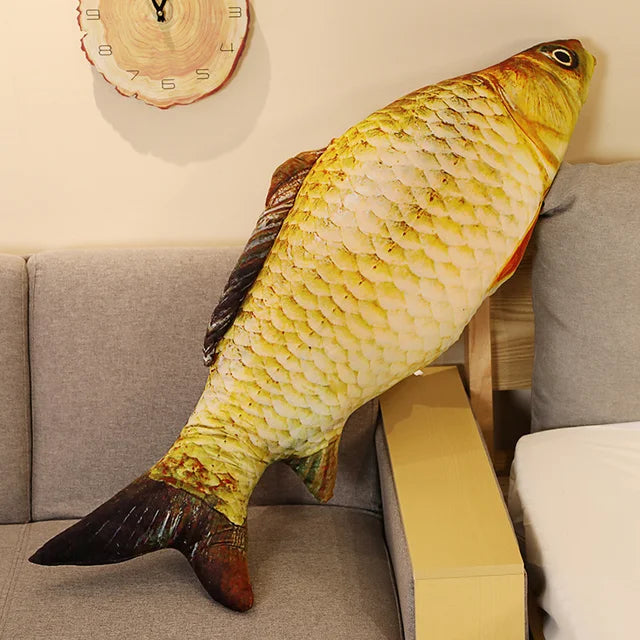 3D Realistic Gold Fish Plush Crucian Carp PillowNap