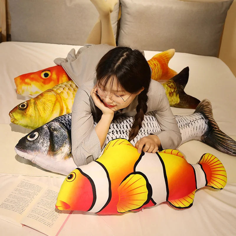 3D Realistic Gold Fish Plush PillowNap