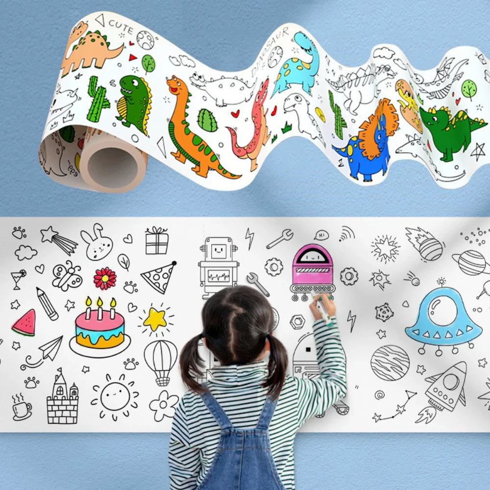 Drawing Color Paper Rim Shop - DIY Coloring Paper Roll - 3M/10FT – PillowNap™