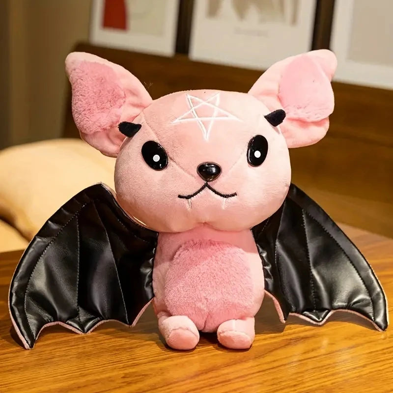 Gothic Bat Stuffed Animal Pink PillowNap