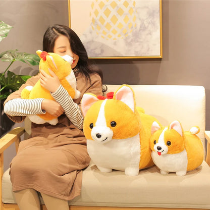 Kawaii Corgi Stuffed Animal PillowNap