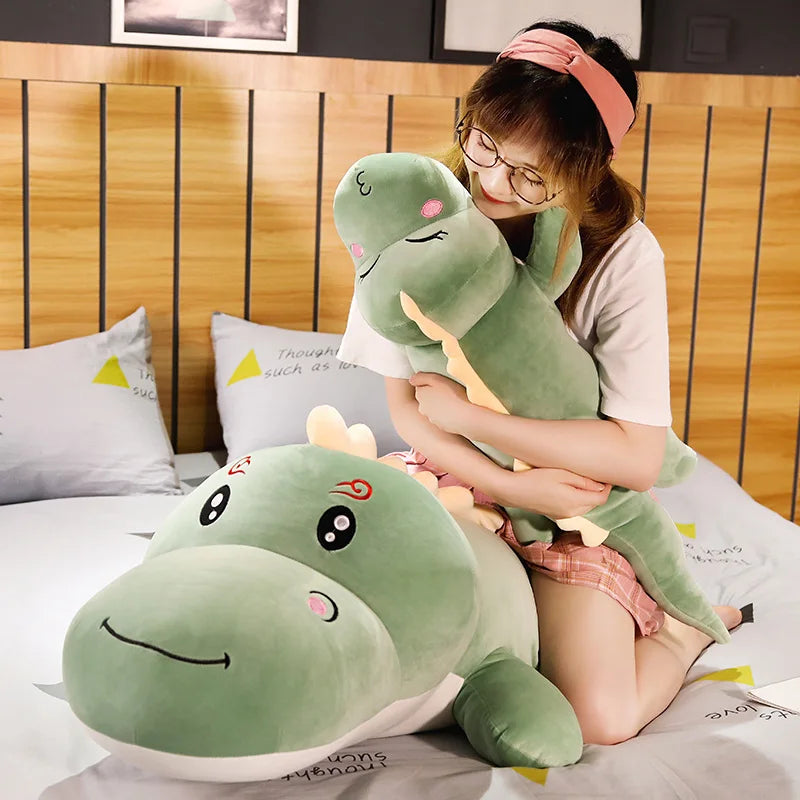 Giant Weighted Dinosaur Plush Pillow - Huggable Dino Buddy - PillowNap ...