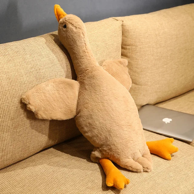 Giant Plush Goose Pillow Brown PillowNap