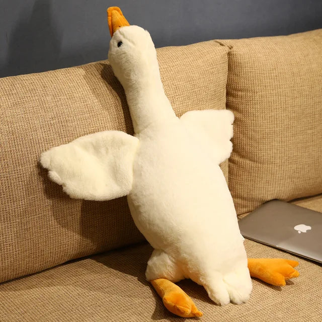 Giant Plush Goose Pillow White PillowNap