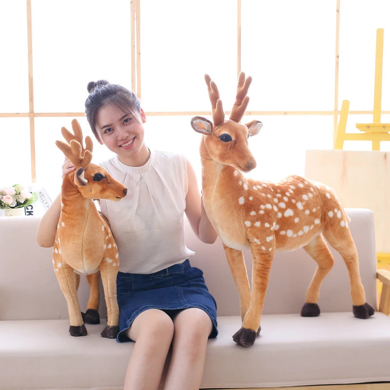 Lifelike Deer Stuffed Animal Plush Toy PillowNap