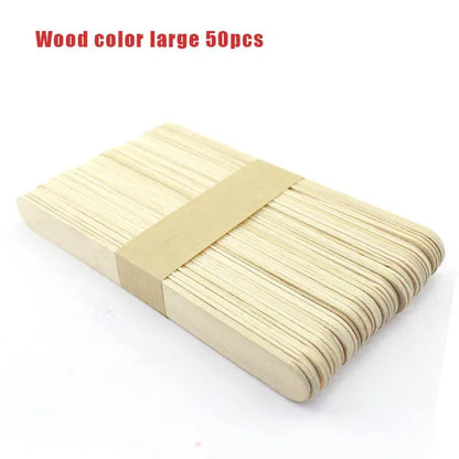 Wooden Popsicle Sticks For Kids DIY Crafts Natural Large 50pcs PillowNap