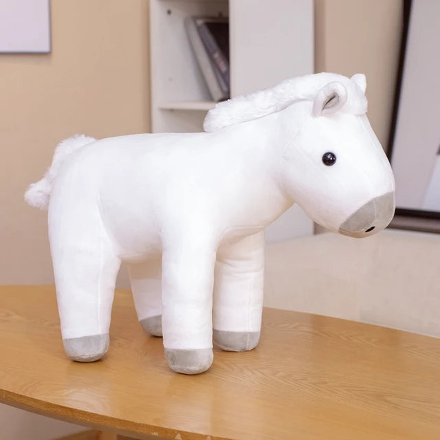 Large Horse Plush White PillowNap