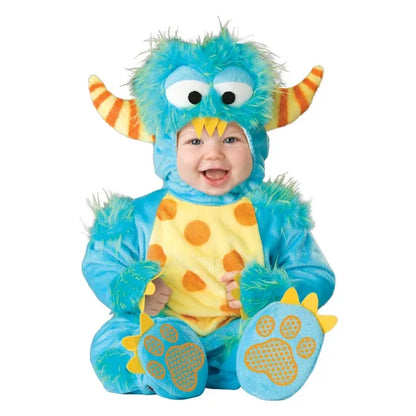 Cute Baby Halloween Costumes Turquoise Monster PillowNap