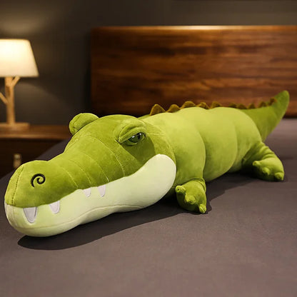 Giant Crocodile Stuffed Animal Light Green PillowNap