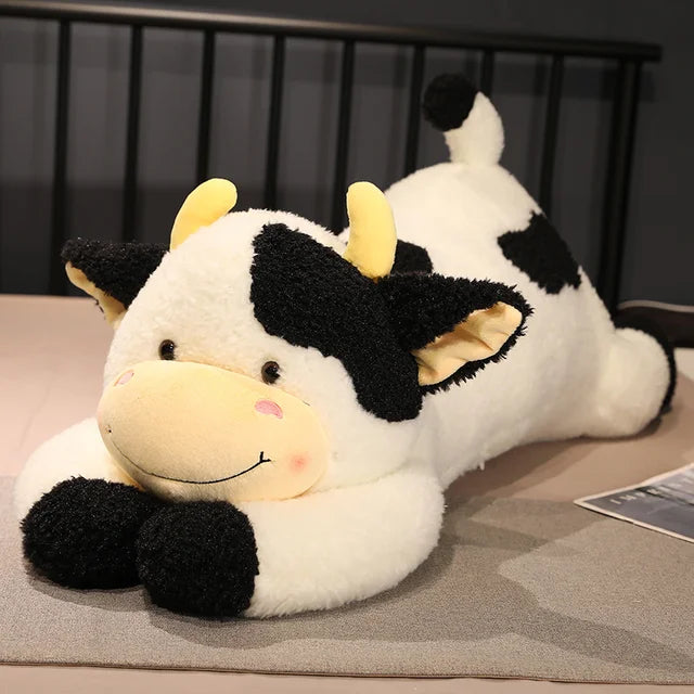 Hairy Cow Stuffed Animal Black PillowNap