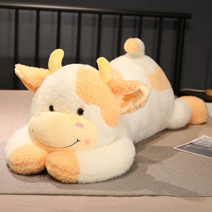 Hairy Cow Stuffed Animal Yellow PillowNap