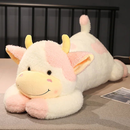 Hairy Cow Stuffed Animal Pink PillowNap