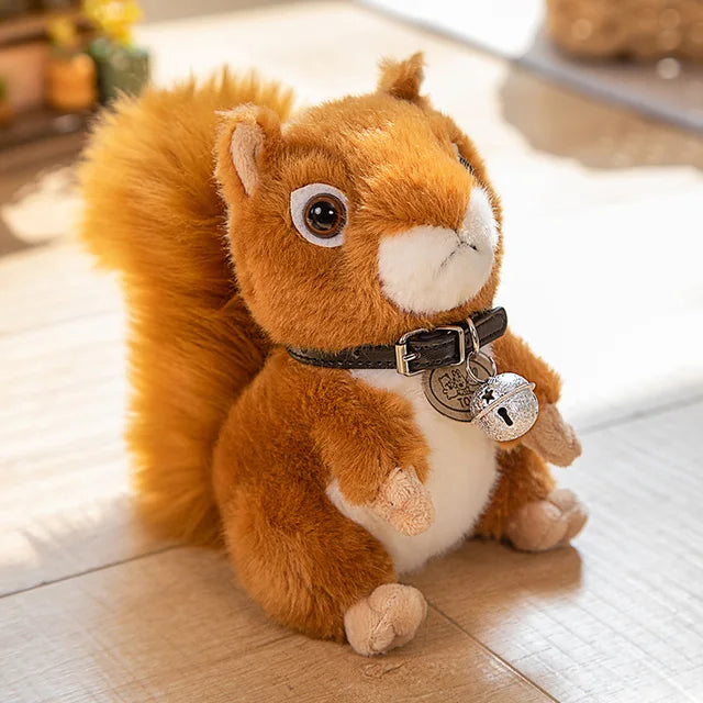 Squirrel Stuffed Animal With Bell PillowNap