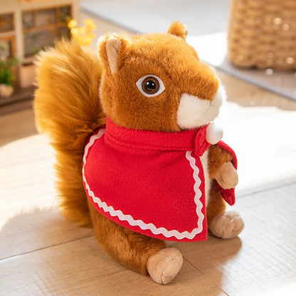 Squirrel Stuffed Animal With Cloak PillowNap