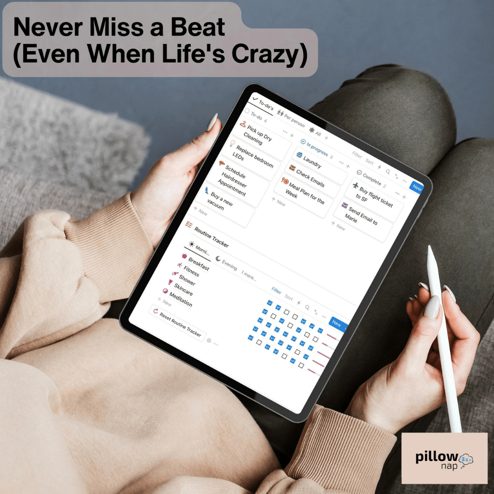 All-in-one Notion Mom Life Planner PillowNap
