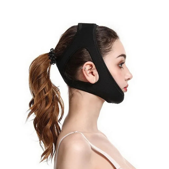 Anti Snoring Chin Strap Black PillowNap