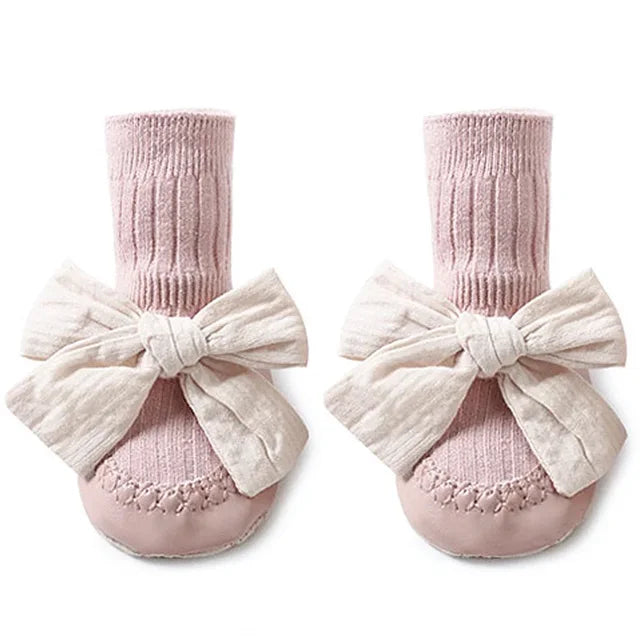 Baby Girl Sock Shoes Pink PillowNap