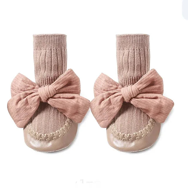 Baby Girl Sock Shoes Coffee PillowNap