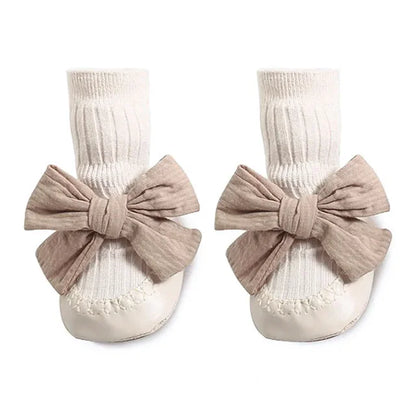 Baby Girl Sock Shoes Ivory PillowNap