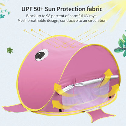 sunny tent pool Baby Beach Tent Sun Shelter With A Pool – PillowNap™