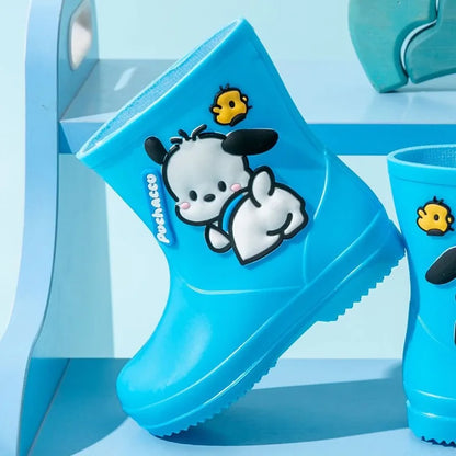 Cartoon Toddler Rain Boots Blue 2 PillowNap