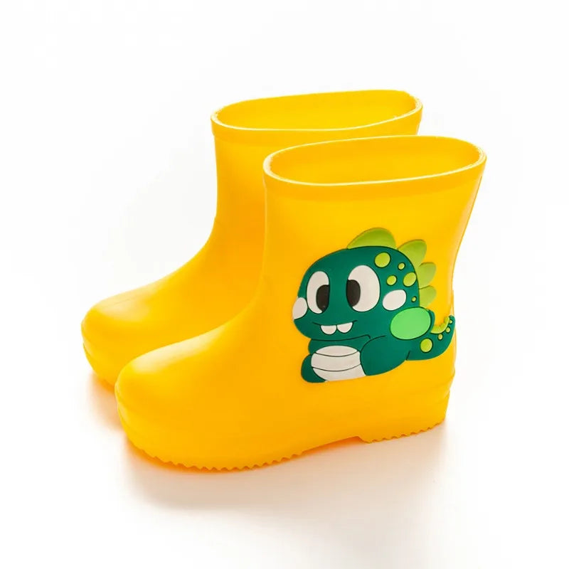 Cartoon Toddler Rain Boots Yellow PillowNap