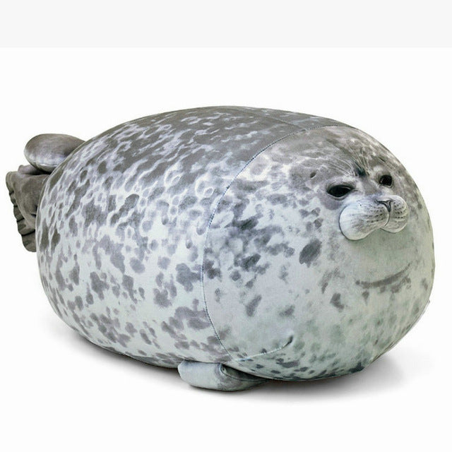 Giant Seal Plush Pillow Grey PillowNap