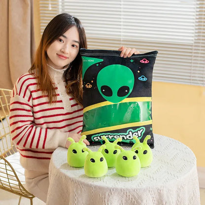 ET Stuffed Animal Bags From 30 to 45cm Green alien PillowNap
