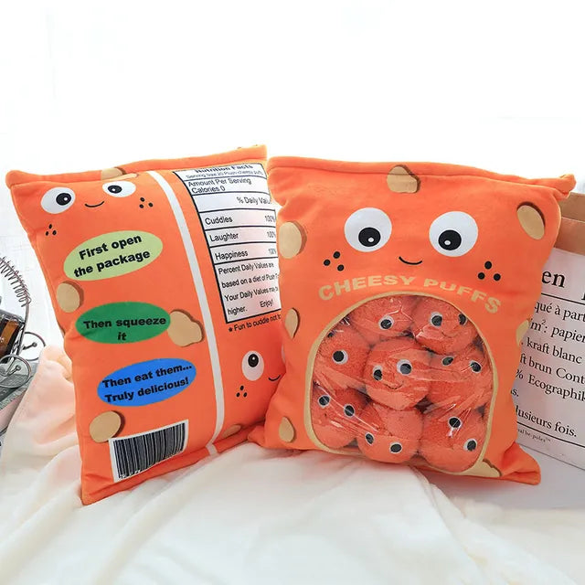 ET Stuffed Animal Bags From 30 to 45cm Cheesy Puffs 9pcs PillowNap