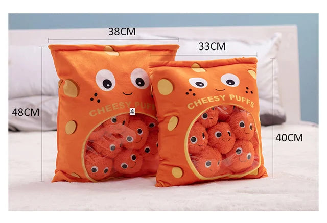 ET Stuffed Animal Bags From 30 to 45cm Cheesy Puffs 6pcs PillowNap