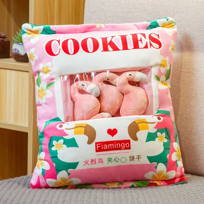 Kawaii Plushies Candy Bag Flamingo PillowNap