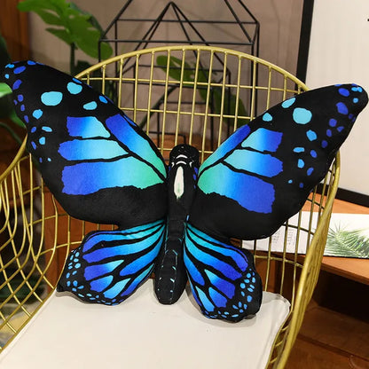 Butterfly Stuffed Animal Blue PillowNap