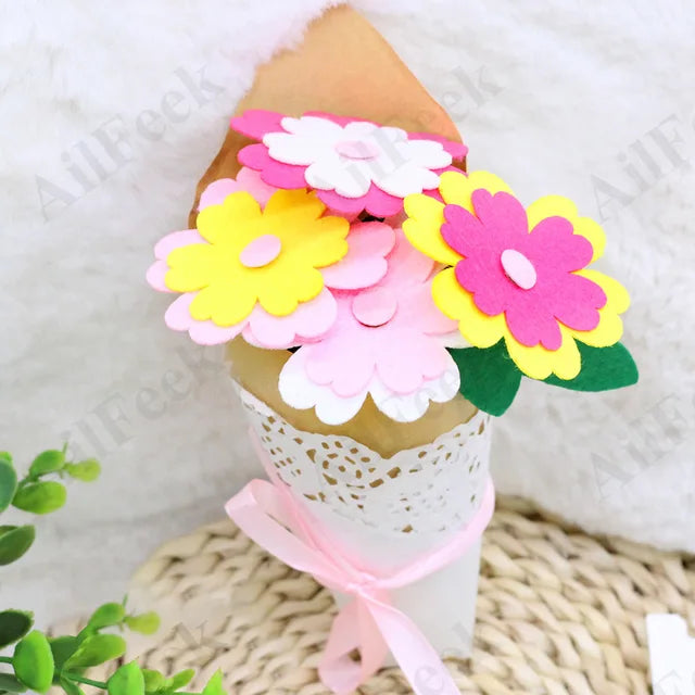 DIY Flower Pot Toys for Children Bouquet - Love flowers PillowNap