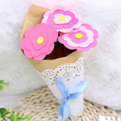 DIY Flower Pot Toys for Children Bouquet - Rose flowers PillowNap