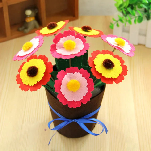 DIY Flower Pot Toys for Children Sun flower PillowNap