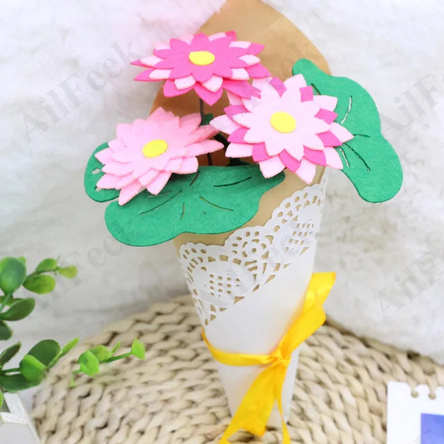 DIY Flower Pot Toys for Children Bouquet - Lotus PillowNap