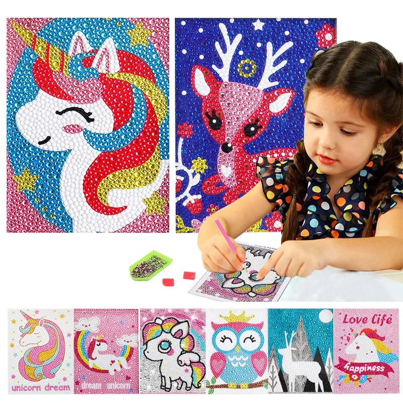 Rhinestone Diamond Embroidery DIY Paintings for Kids PillowNap