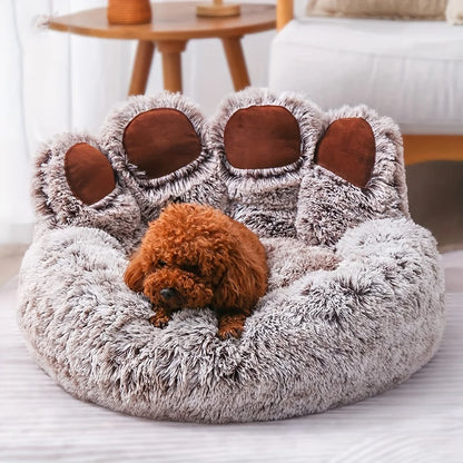 Paw Shape King Size Dog Pillow Brown PillowNap