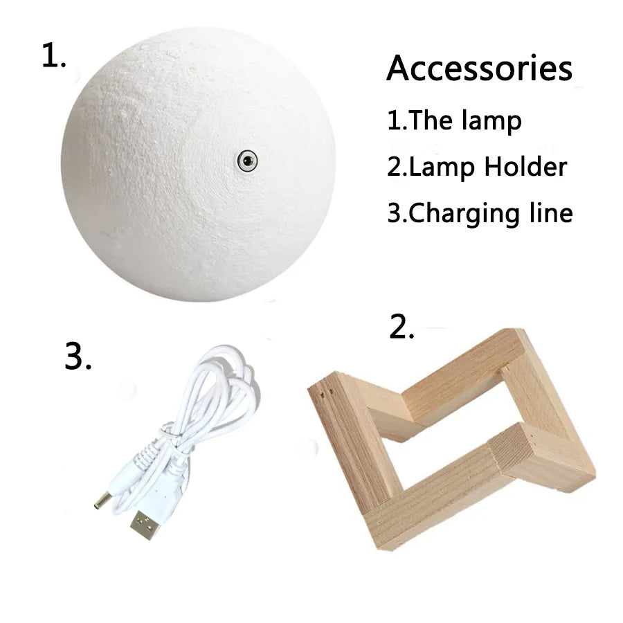 3D Lunar Moon Light Lamp PillowNap