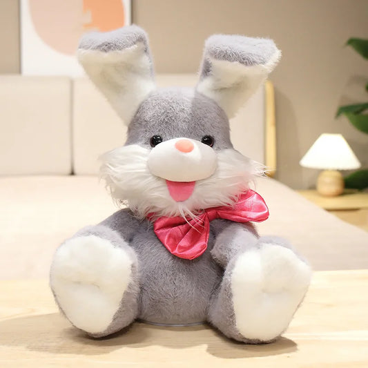 Easter Bunny Stuffed Animal Grey PillowNap