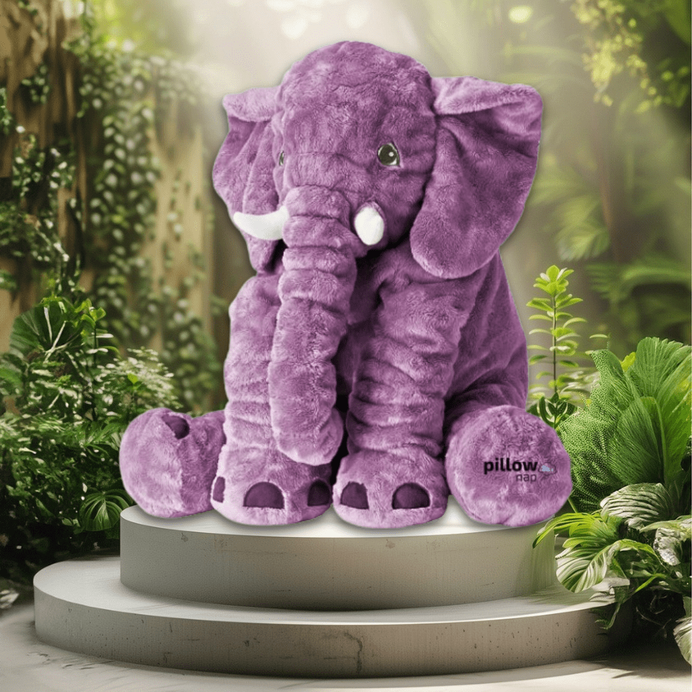 PillowNap Giant Elephant Pillow Purple Large (80cm) - NEW PillowNap